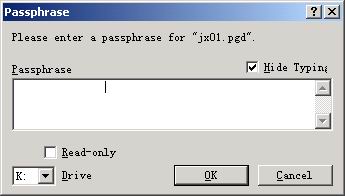 PGPDISK加密磁盘文件的口令保护