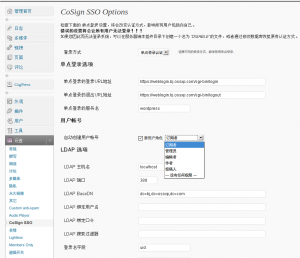 单点登录管理界面